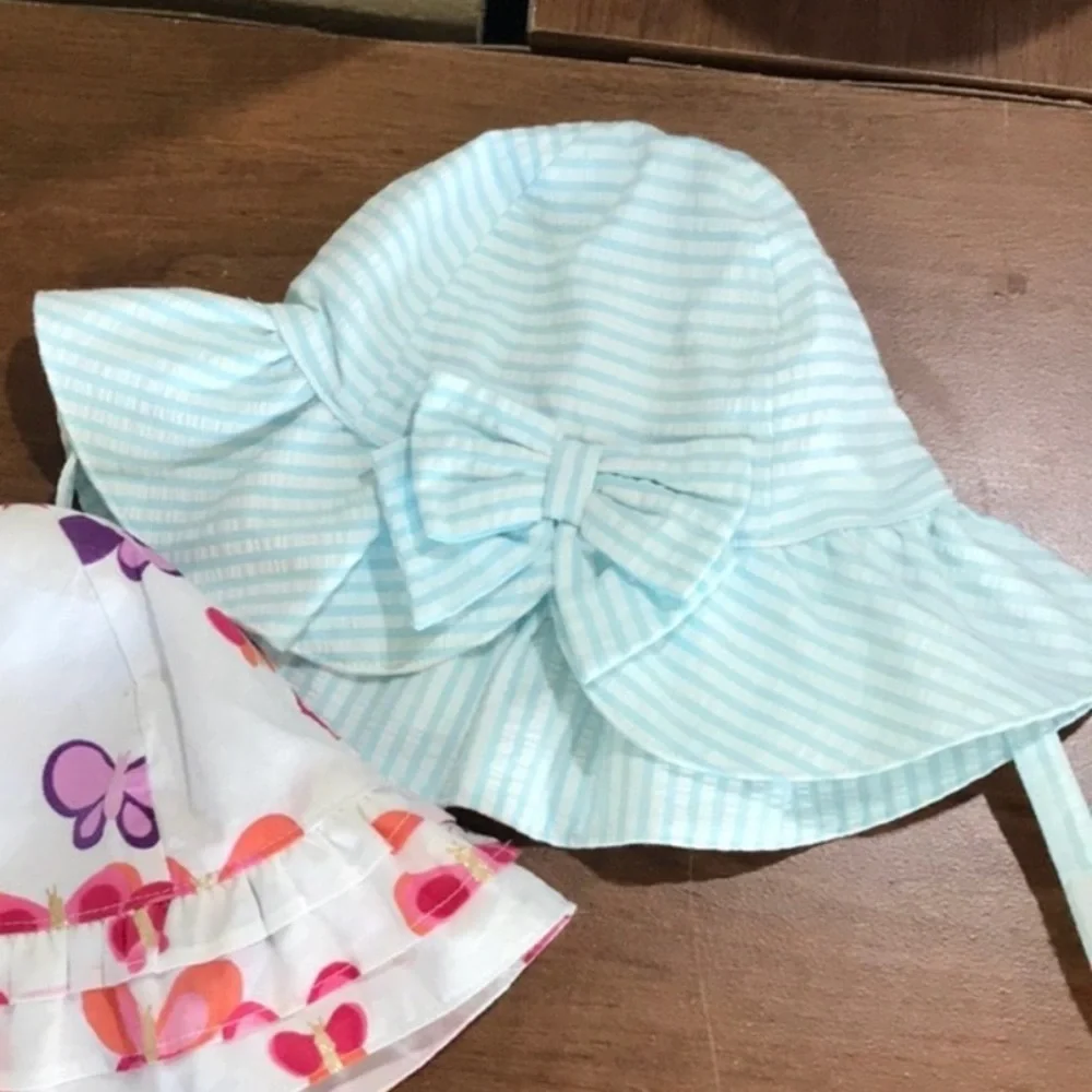 Blue and White Stripe Gymboree Sun Hat